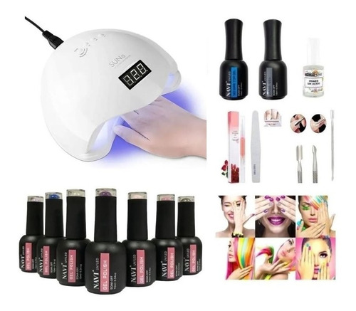 Kit Inicial X11u. Manicuria Esmalte Semi Cabina Led Uv 48w !