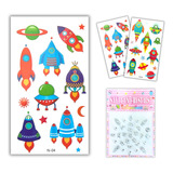 Pack Strass Face Stickers Y Set Tatuajes Temporal Infantil