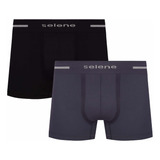 Cueca Boxer Adulto Kit C/ 2 Un Sem Costura Microfibra Selene