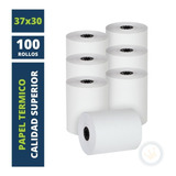 Rollo Papel Termico Fiscal Controlador 37x30 Pack 100 Unid