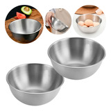 4 Bowl Tigela Bacia Aço Inox Escovado Saladeira 22cm Mistura