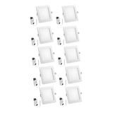 Pack X10 Foco Plafon Techo Focos Led Interior Embutidos 12w