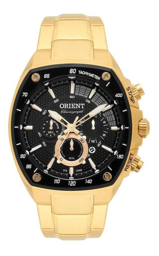 Relógio Orient Masculino Mgssc021a P1kx Cronógrafo Dourado