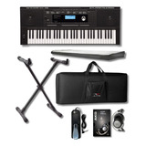 Teclado Roland Ex20a + Kit Suporte + Capas + Pedal + Fone