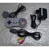 Controle + Fonte + Cabo Av  Para Super Nintendo