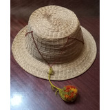 Antiguo Sombrero Étnico  Fibras Vegetales