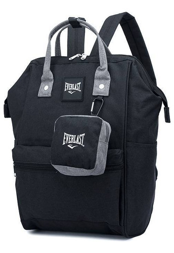 Mochila Cartera Everlast Boca De Pez Laptop +monedero+ 3 C !