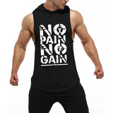 Polera Capucha Sin Mangas Gym / Musculosas Nopain Nogain