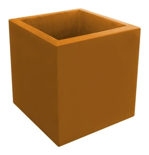 Maceta Minimalista Modelo Cubo De Fibra De Vidrio 60 X 60