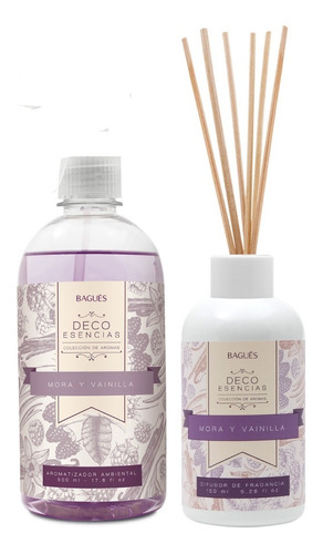 Set Mora Y Vainilla Aromatizante Textil Ambiente