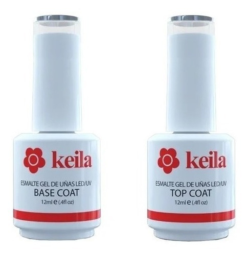 Kit Keila Base + Top Coat Esmalte Semipermanente