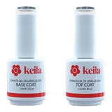 Kit Keila Base + Top Coat Esmalte Semipermanente