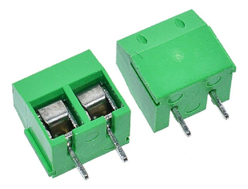 5x Pack Terminal Eléctrico Kf301- Verde 2 Pin