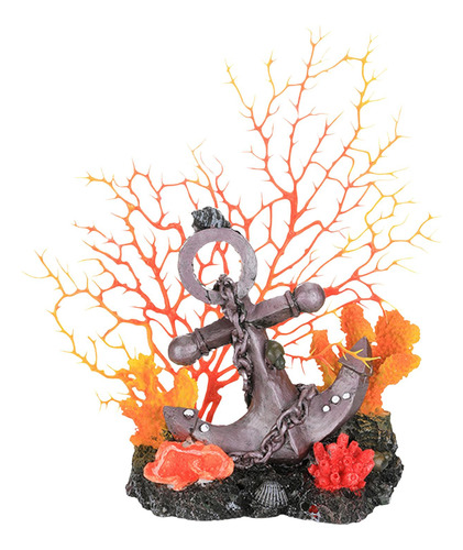 Estatua De Adorno De Ancla De Arrecife De Coral, Accesorio