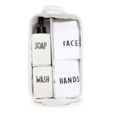 Set Accesorios De Baño Bath Canasto + Toallas Face/ Hands