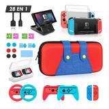 Kit De Estuche Y Accesorios P/nintendo Switch Oled 28 En 1