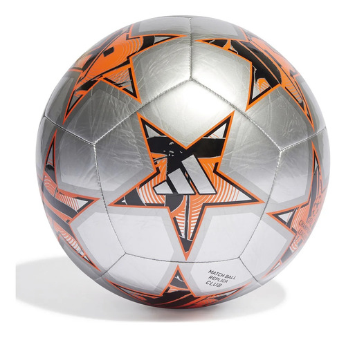 Bola Futebol adidas Ucl Club 24 Prata Laranja Campo Original