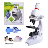 Kit Microscopio Cientifico Laboratorio Escolar 1200x - 100x