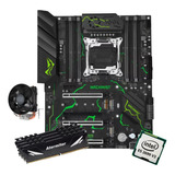 Kit Gamer Placa Mãe Machinist Mr9s Green Xeon E5 2699 V3 64g