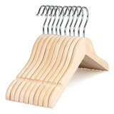 Topia Hanger Perchas De Madera Sin Acabar/natural Para Ninos