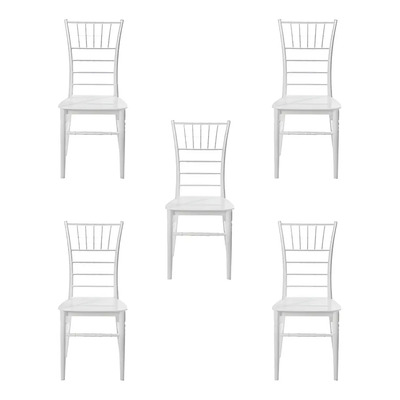Mobeler Silla Tiffany Plastica Eventos Lounge Banquete Paquete De 5 Color de la estructura de la silla Blanco | MercadoLibre