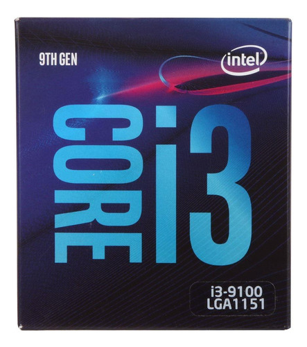 Procesador Intel Core I3-9100 Lga 1151 9th Gen Gráficos Int.