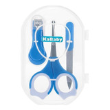 Kit De Cuidado Para Bebês Kababy Kit Manicure Do Bebê Premium Azul - X 3