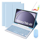 Funda Con Teclado, Mouse + Lápiz Para Galaxy Tab A9 8.7in