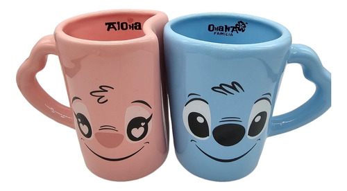 Taza De Pareja Amistad Lilo Stitch Angel Kawaii