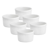 6 Ramequim De Porcelana Ramekin Pequeno Para Forno 100 Ml