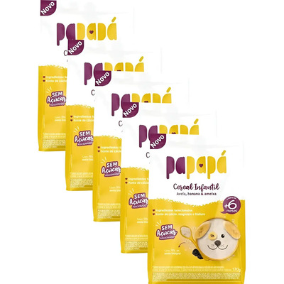 Kit 5 Cereal Infantil De Aveia, Banana E Ameixa 170g Papapá | MercadoLivre