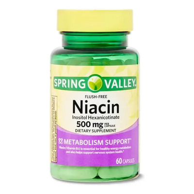Suplemento en cápsula Spring Valley Metabolismo y Sistema Nervioso Niacina de Niacina 500mg Vitamina B3 | MercadoLibre