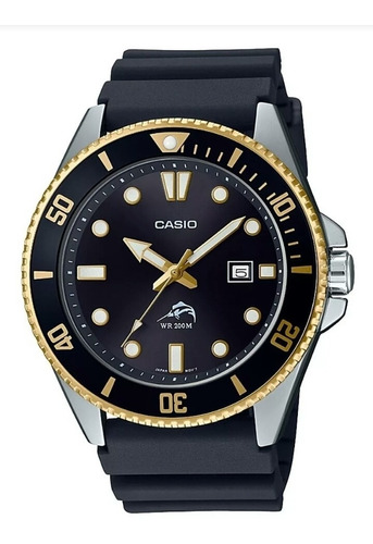 Reloj Casio Modelo Mdv-106 Marlin Bisel Dorado