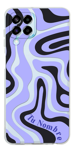 Funda Para Galaxy Para Mujer Curvas Morado Con Tu Nombre