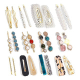 Y) Gift 24pcs/set Pearl Hair Clip Hair Clip