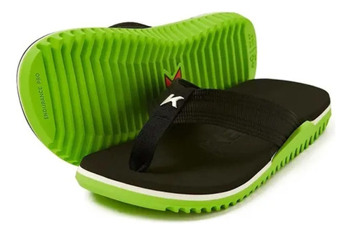 Chinelo Kenner Nk6 Pro Infantil Preto Verde Dia A Dia