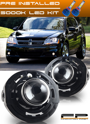 Led + 2011-2014 Dodge Avenger Clear Replacement Fog Ligh Aag