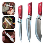 Set Cuchillos Carniceros Para Asados De Chef Profesional