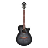 Guitarra Electroacústica Ibanez Aeg70 Para Diestros Transparent Charcoal Burst Nogal Brillante