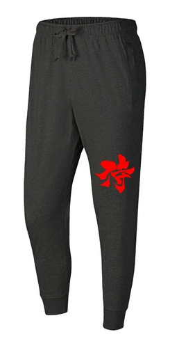 Buzo Pantalon Unixes Estampado Samurai Rojo