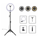 Ring Light Led 26cm Tripé 2m  (youtube, Maquiagem, Reels)