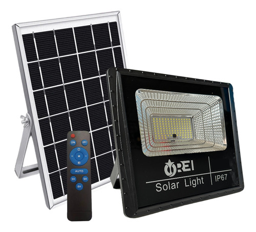 Refletor Holofote Solar 200w Completo Prova D'agua Economico