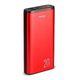 Power Bank Wesdar S59 2.4a Led Indicador Fast Charge Rojo