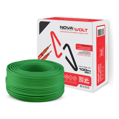 Cable Electrico Calibre 12 Thw Cca 100 M Unipolar Cubierta Verde | Envío gratis