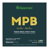 Encordoamento Giannini Mpb Cordas Violão Nylon Preto Prata