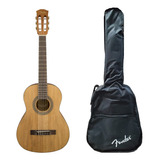 Guitarra Criolla Clásica Fender Fa-15n Nylon Natural Y Funda