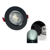 Spot Led Embutir Redondo Preto 7w Branco Frio Kit 12