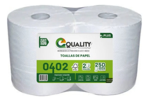 Papel Toalla Jumbo 2x250 Mts Equality 