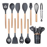 Set De 12 Utensilios De Cocina Silicona Resistentes Al Calor