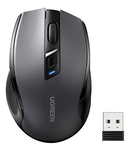 Mouse Inalámbrico Bluetooth 2.4g Ergonómico Gris Ugreen